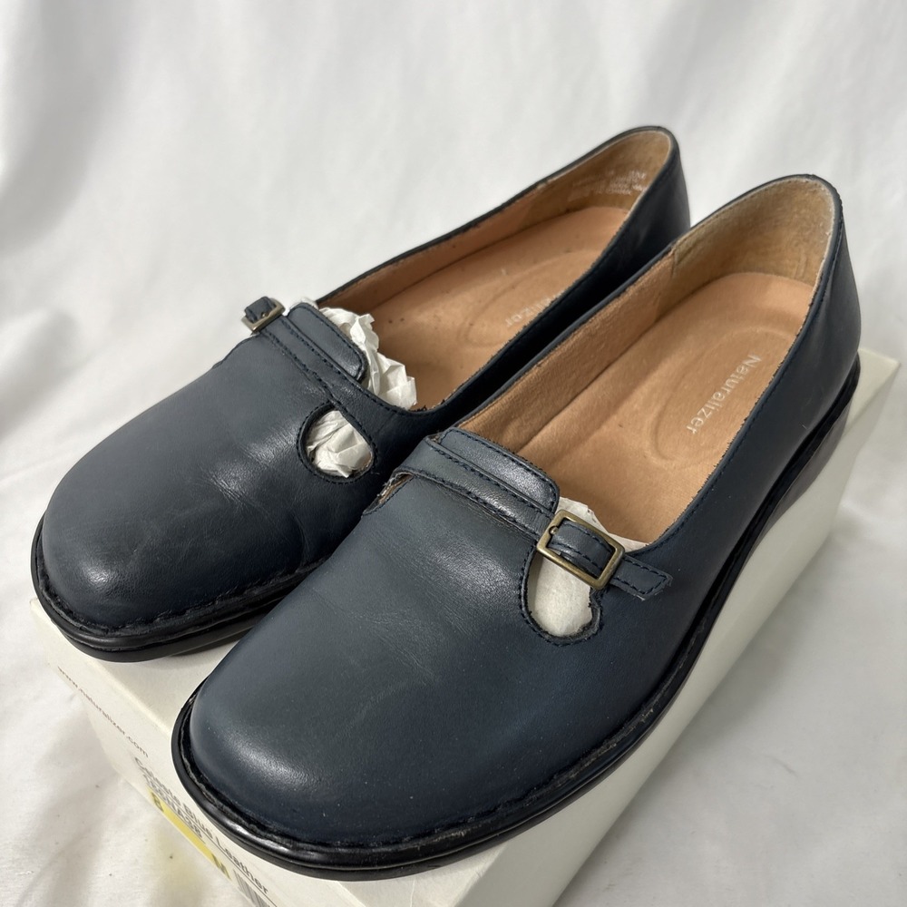 Naturalizer Celeste Women's 8 Blue Leather‎ 186NA38 Comfort Shoes - Picture 2 of 11